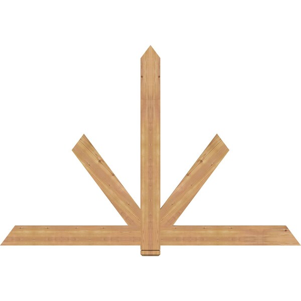 Ekena Millwork Kennewick Timber Gable Bracket, Western Red Cedar, 84"W x 56"H x 1 1/2"D x 5 1/2"F, 16/12 Pitch GBW084X56X0206KEN00SWR - main
